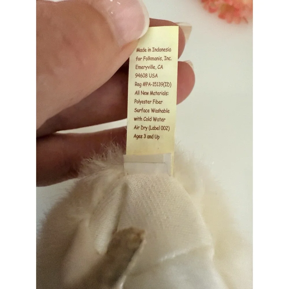 Vintage Folkmanis 2003 Mini Barn‎ Owl Finger Puppet 4.5 Inches Excellent Age 3+